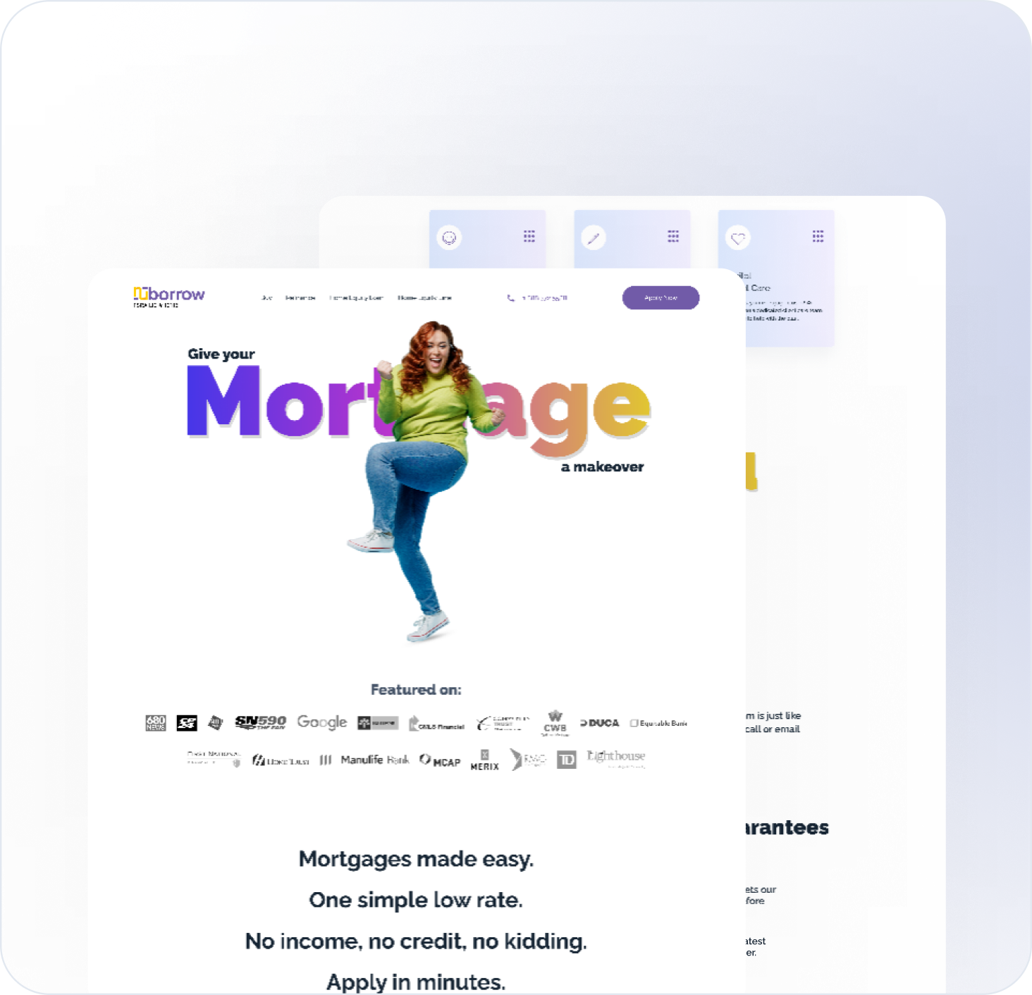 NuBorrow borrower portal on desktop and mobile