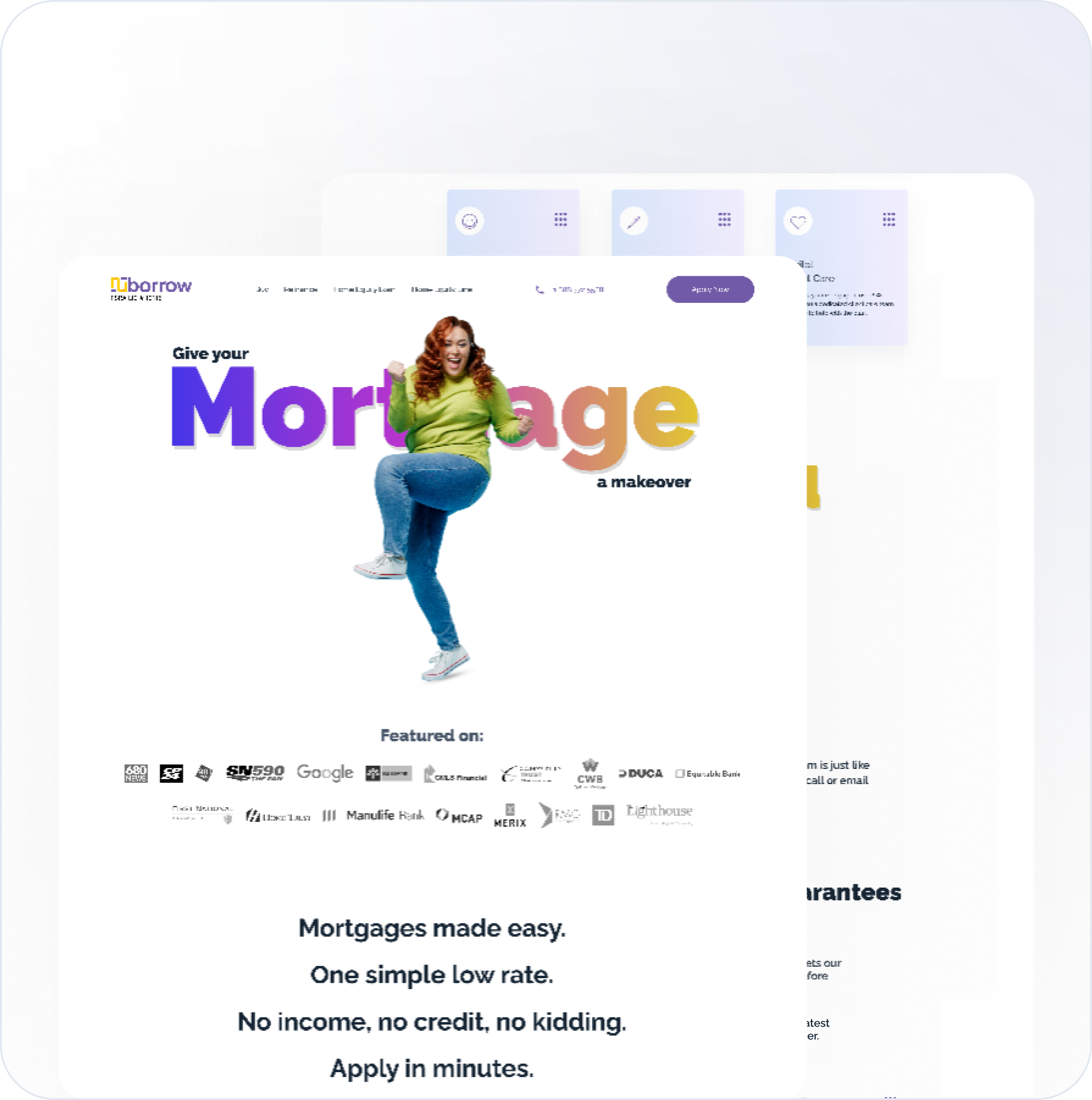 NuBorrow borrower portal on desktop and mobile